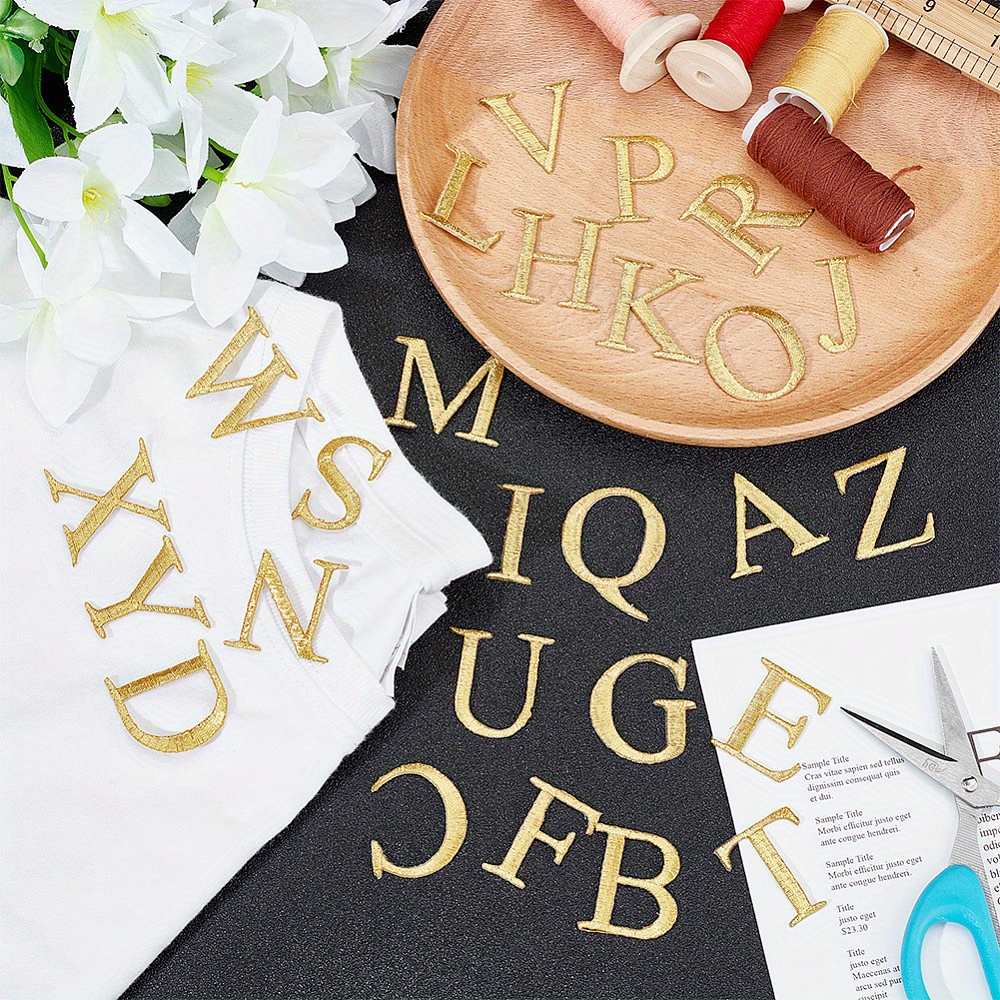 26pcs Embroidery Alphabet Decorations, DIY Craft Accessories